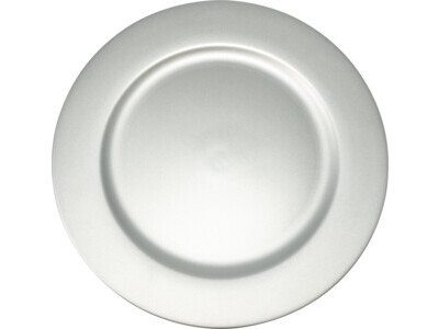 Onderbord 33cm zilver mat