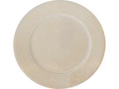 Onderbord swirl 33cm wit