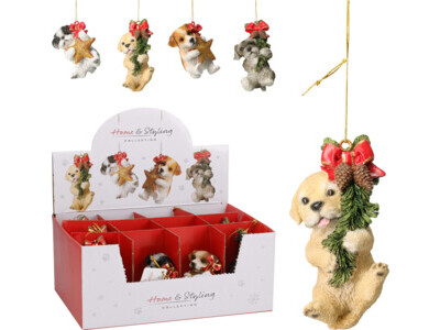 Hond hangdeco 85mm 4ass d