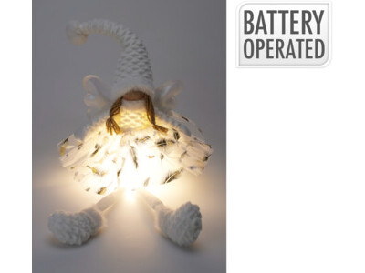 Angel girl with led 60cm white