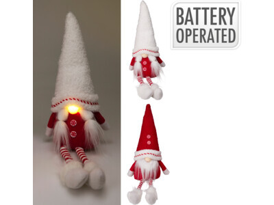 Gnome zittend 17x10x52cm 2ass