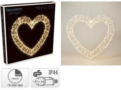 Heart 48x46cm 720led ww white