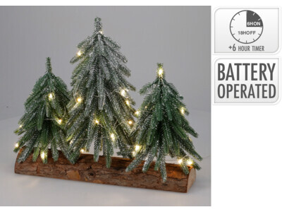 Kerstbomen m led 30x27cm zilve