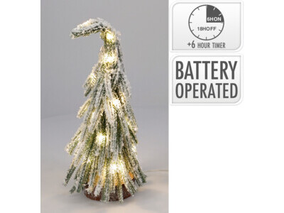 Christmas tree m led 13x27cm snow