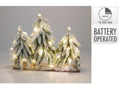 Kerstbomen m led en sneeuw