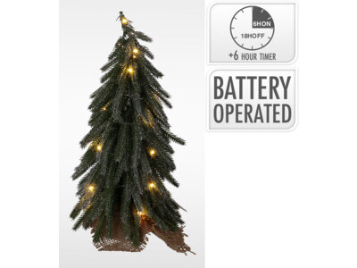 Christmas tree m led 20x35cm Silver