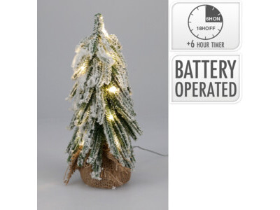 Christmas tree m led 13x27cm snow