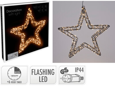 Ster 36cm led eww zwart