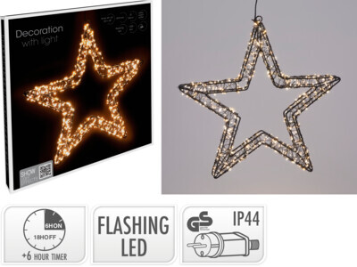 Ster 56cm led eww zwart