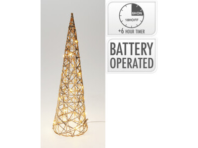 Piramide 40cm met led champagn