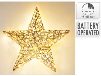 Ster 40cm met led champagne go