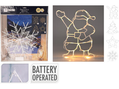 Kerstfiguur 24led warm wit