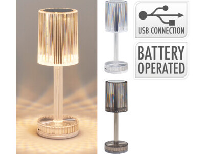 Table lamp 8x25cm 2ass color