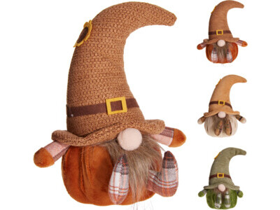 Autumn gnome 15x13x25cm 3ass