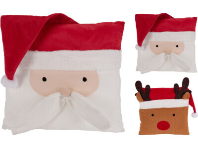 Kussen kerstfiguur 53cm 2ass