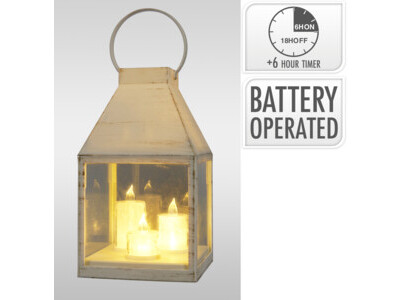 Lantern my candles 25cm white