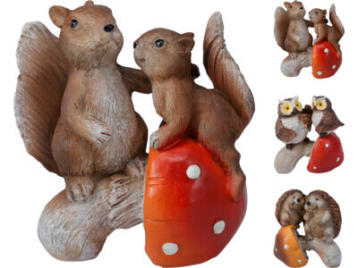 Paddenstoel m dier 9x6cm 3ass
