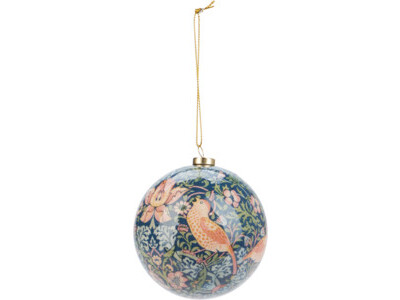 Christmas ball 80mm Red flowers 3a