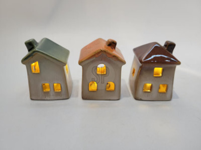 Huis led 8cm 3ass kleur