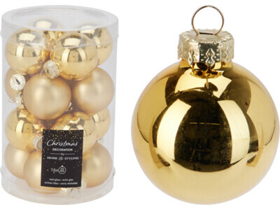 Kerstbal 35mm s16 goud