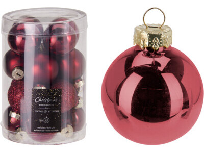 Christmas ball 35mm s16 burgundy