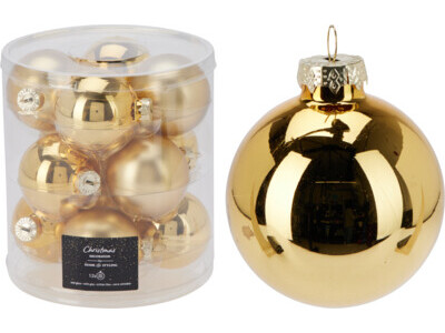 Kerstbal 60mm s12 goud