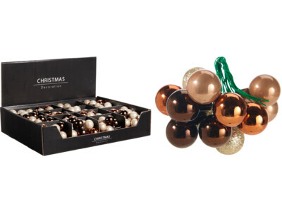 Christmas ball on plug 25mm amber