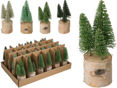 Kerstboom deco 15cm 4ass