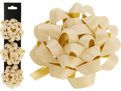 Verpakkingsstrik set3 8cm goud