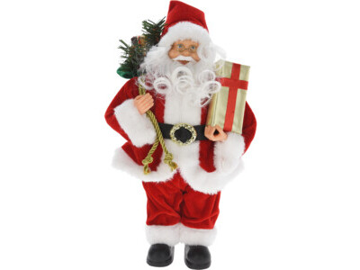 Kerstman staand 30cm rood