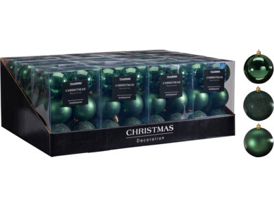 Kerstbal 12x 60mm groen