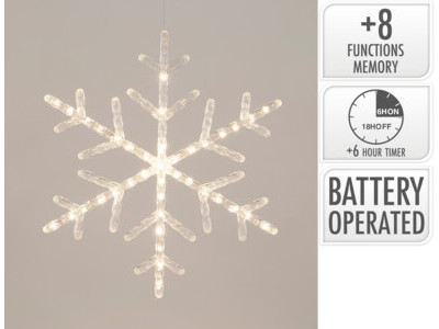 Sneeuwvlok 40led warm wit