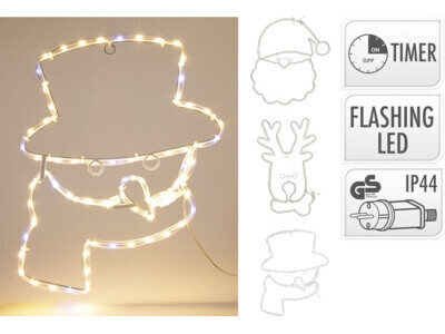 Xmas figuur met led 3ass