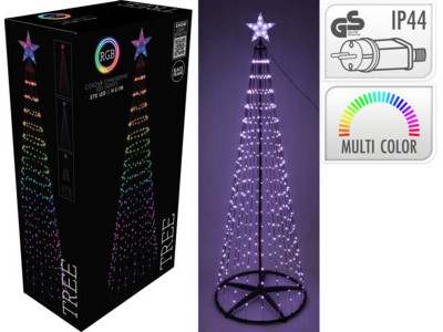 Boom 210cm 370led rgb zwart fr