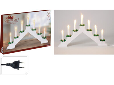 Kaarsenbrug 7 lampen wit