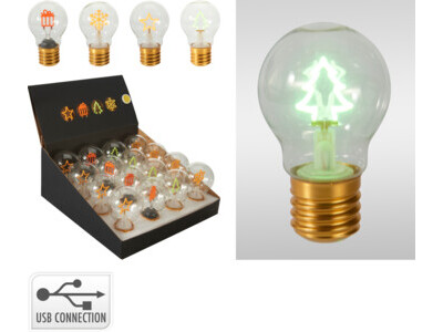 Lamp with Christmas filament 4as