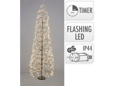 Boom 180cm met led zwart