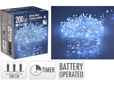 Silver wire 200l white timer
