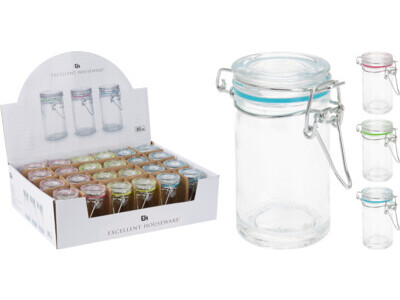 Storage jar glass slide 45xh85mm