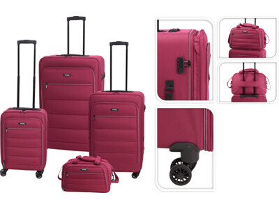 Kofferset 4dlg roze