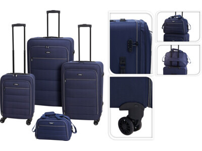 Kofferset 4dlg donker blauw