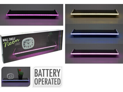 Wall shelf with led lighting