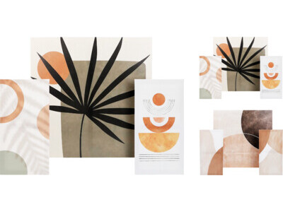 Muurdecoratie set van 3sts