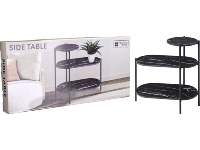 Tafel 63cm zwart marmer