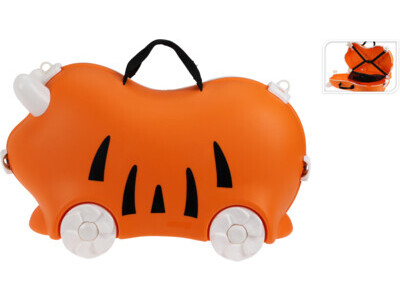 Kinder zit koffer oranje