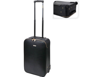 Koffer 20 inch zwart croco