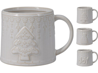 Cup of porcelain 350ml 3ass