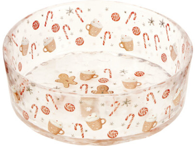 Schaal glas 1200ml gingerbread