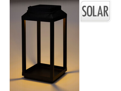 Solar lantaarn metaal zwart