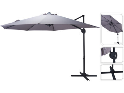 Parasol roma 300cm light grey